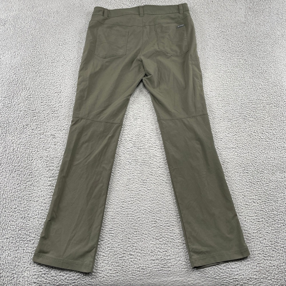 Columbia Pants Mens 36x34 Green Outdoor Hiking Straight Lightweight Articulated - Picture 2 of 10